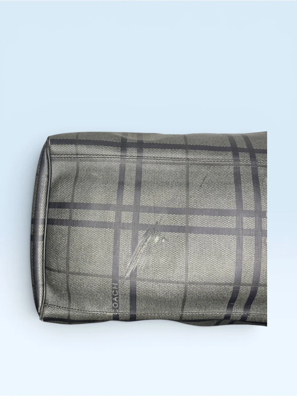 Coach Duffle Black Gray Weekender - Picture 9 of 13